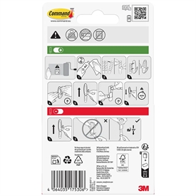 3M Command 17021-8 Medium General Strips Hvid