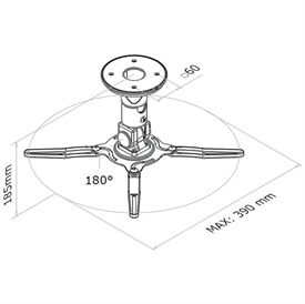 Loftmonteret Projektorbeslag