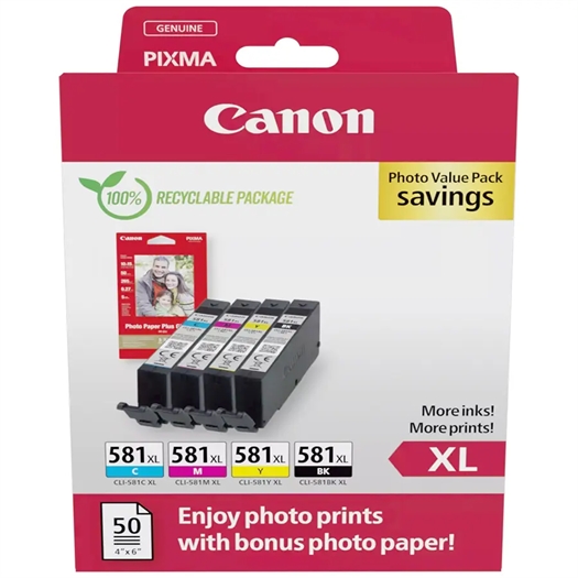 Canon CLI-581XL Photo Value Pack 2052C006
