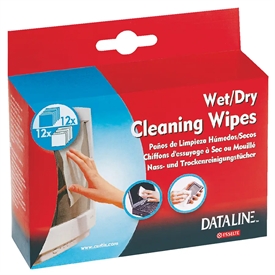 Dataline Våd/Tør Renseservietter til Skærmrens 67120