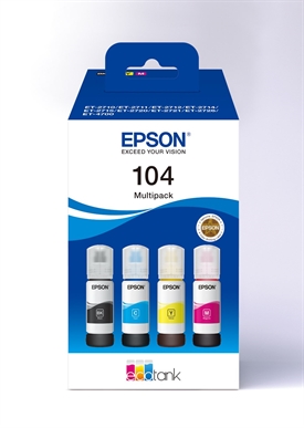 Epson 104 EcoTank Blækflaske Rabatpakke med C13T00P640