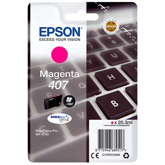 Epson 407 Tastatur Blækpatron C13T07U340