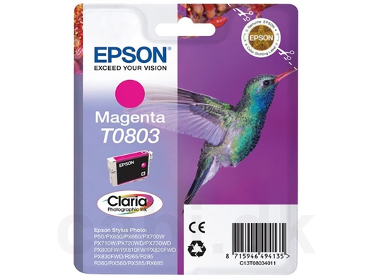 Epson T0803 Kolibri Blækpatron C13T080340