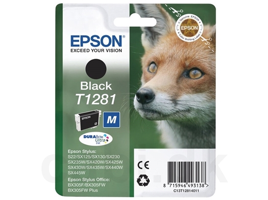 Epson T1281 Ræv Blækpatron C13T128140