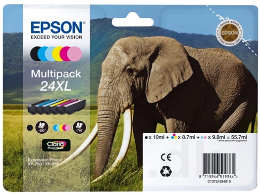 Epson 24XL Elefant Blækpatron C13T243840