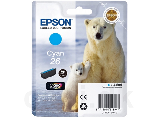 Epson 26 Isbjørn Blækpatron C13T261240