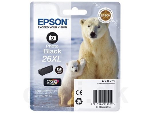 Epson 26XL Isbjørn Blækpatron C13T263140