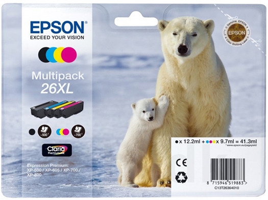 Epson 26XL Isbjørn Blækpatron C13T263640