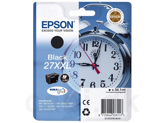 Epson 27XXL Vækkeur Blækpatron C13T279140