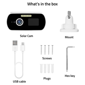 Hombli HBZC-0109 Solar Cam 2K Udendørs video overvågningskamera