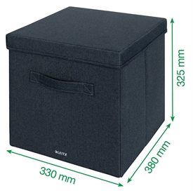 Leitz 61450089 Fabric Opbevaringsboks Stor Grå