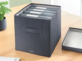 Leitz 61450089 Fabric Opbevaringsboks Stor Grå