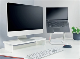 Leitz 64340001 Ergo Cosy Monitor Stand Hvid