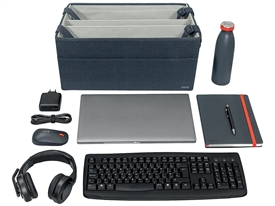 Leitz 67240089 Hot Desking Taske  det viste indhold medfølger ikke.