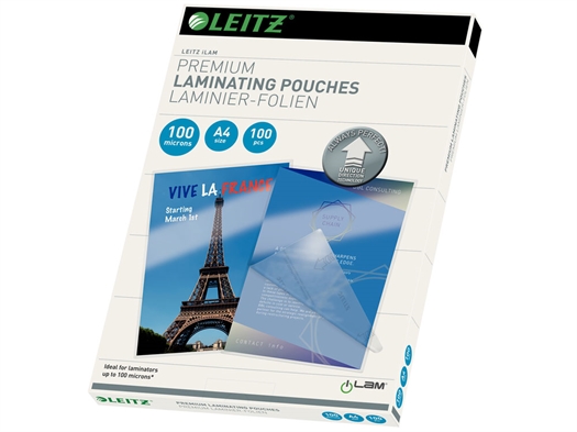 Leitz A4 Lamineringslomme 74800000