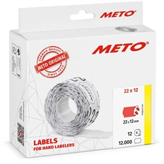 Meto 22x12 mm Prisetiketter 30007322