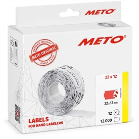 Meto 22x12 mm Prisetiketter 30007322