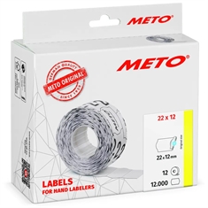 Meto 22x12 mm Prisetiketter 30007330