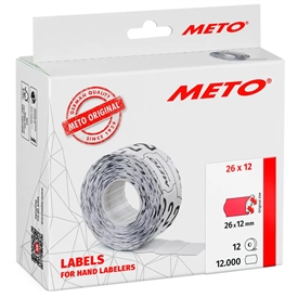 Meto 26x12 mm Prisetiketter 30007343