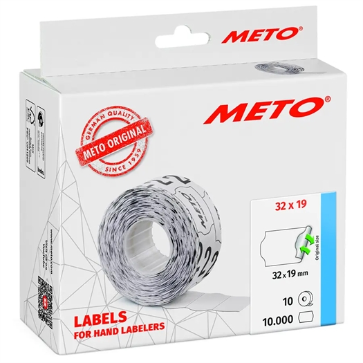 Meto 32x19 mm Prisetiketter 30007364