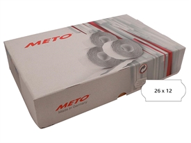 Meto 26x12 mm Prisetiketter 8532100