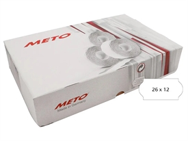 Meto 26x12 mm Prisetiketter 8538100