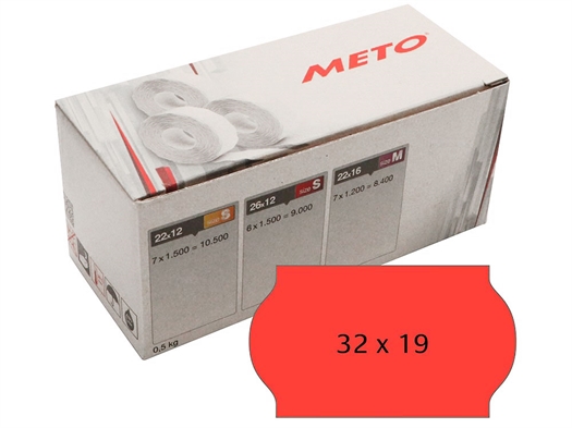 Meto 32x19 mm Prisetiketter 9006861