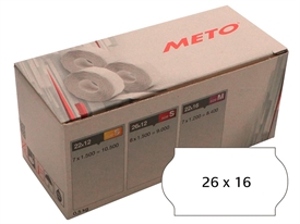 Meto 26x16 mm Prisetiketter 9006882