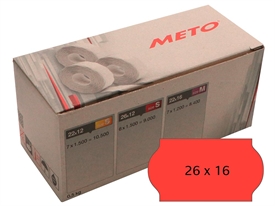 Meto 26x16 mm Prisetiketter 9006883