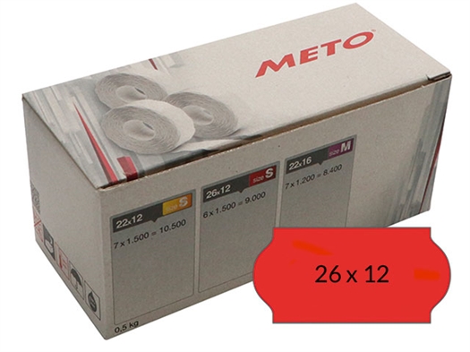 Meto 26x12 mm Prisetiketter 9006892