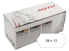 Meto 26x12 mm Prisetiketter 9006894