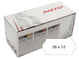 Meto 26x12 mm Prisetiketter 9006894