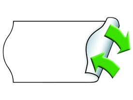 Meto Prisetiket Hvid Aftagelig