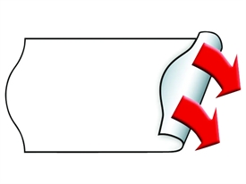 Meto Prisetiket Hvid Permanent