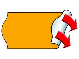 Meto Prisetiket Neon Orange Permanent