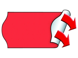 Meto Prisetiket Neon Rød Permanent