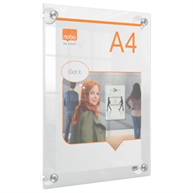 Nobo Akryl skilt Premium Plus m/sugekop A4