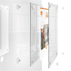 Nobo Akryl skilt Premium Plus m/sugekop A4