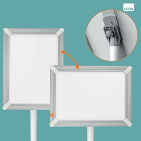 NOBO 1915737 Premium Plus Infostander med Skifteramme A4