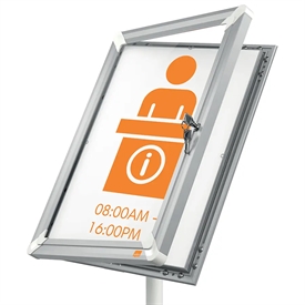 NOBO 1915738 Premium Plus Infostander med Skifteramme A3 med lås