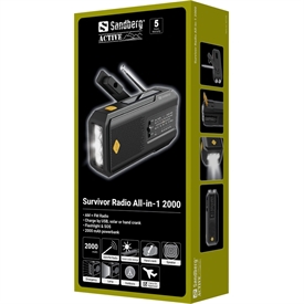 Sandberg Survivor All-in-1 Transistorradio AM/FM 2.000 mAh