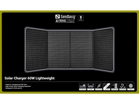 Sandberg 421-43 Solar Charger 60w Lightweight