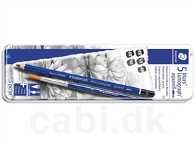 Staedtler Mars Lumograph Aquarell Blyant+Pensel 100A G6