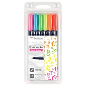 Tombow Fudenosuke Brush Pen WS-BH-6P