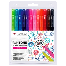 Tombow TwinTone Dual Tip Marker WS-PK-12P-1