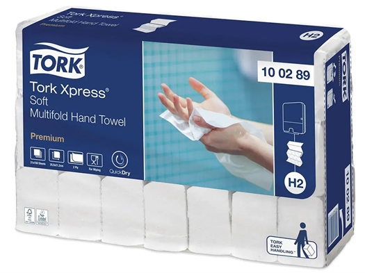 Tork Xpress H2 Premium Soft Multifold 25,5 cm Håndklædeark 100289