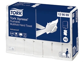 Tork Xpress H2 Advanced Soft Flushable Multifold Håndklædeark 129089